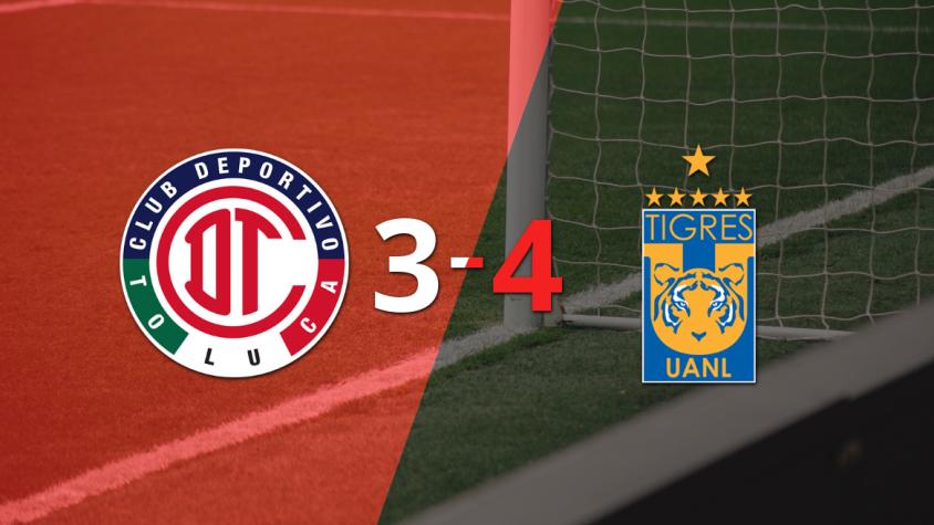 Nicolás Ibáñez ayudó con doblete a Tigres en victoria frente a Toluca FC