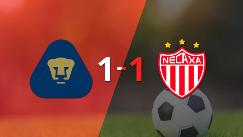 Pumas UNAM resolvió su juego de la fecha 4 con un empate 1-1 frente a Necaxa