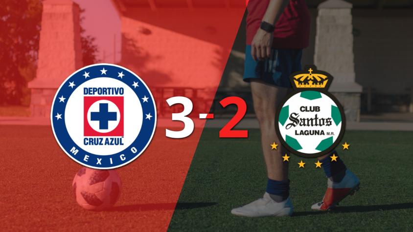 Emocionante partido termina con victoria de Cruz Azul 3-2 ante Santos Laguna