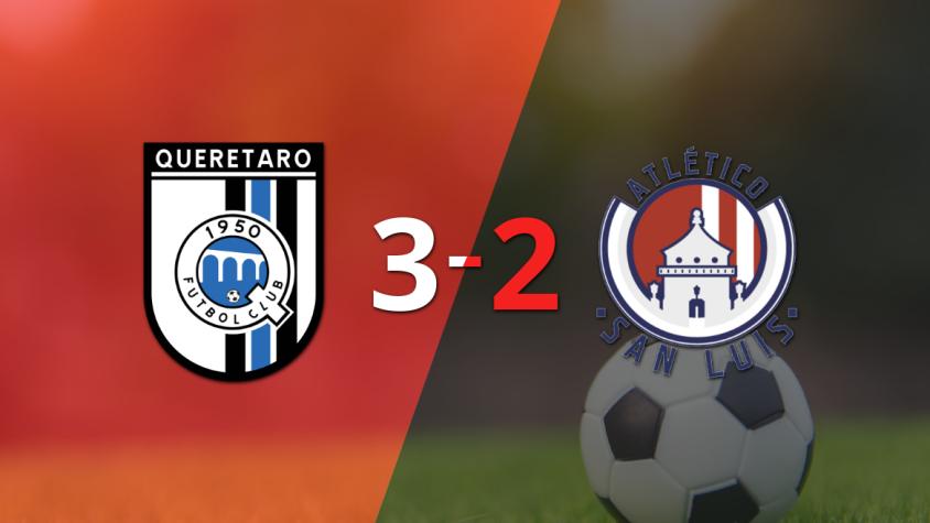 A Atl. de San Luis no le alcanzó con el doblete de João Pedro Galvão y cayó frente a Querétaro con un gol agónico