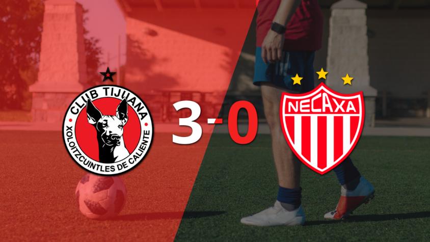 Tijuana derrotó sin complicaciones a Necaxa con doblete de Frank Boya