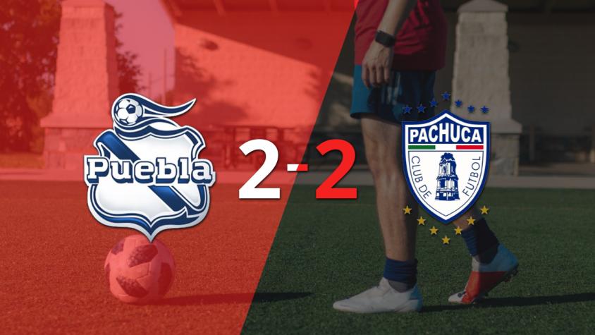 Puebla empató con Pachuca y Emiliano Gómez anotó dos goles