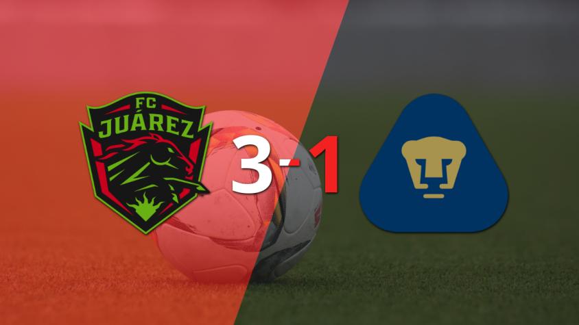 Sin muchas complicaciones, FC Juárez venció 3-1 a Pumas UNAM