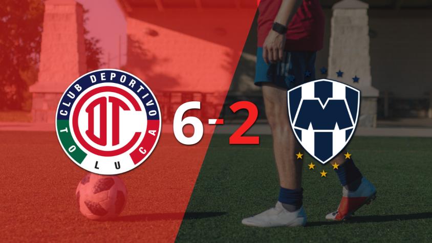 Triplete de Paulinho, doblete de Nicolás Castro y goleada 6-2de Toluca FC