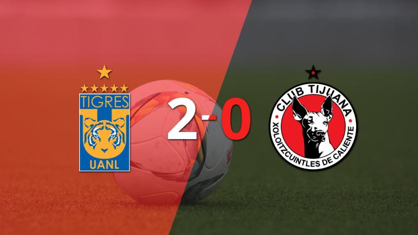 Tigres le ganó con claridad a Tijuana por 2 a 0