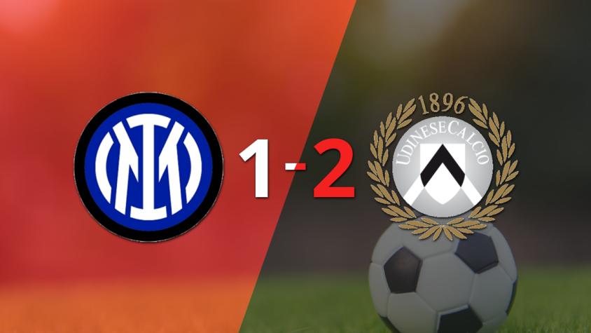 Udinese voltea el marcador y triunfa 2 a 1 ante Inter