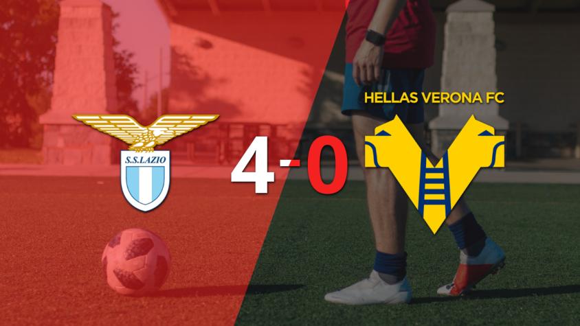 Lazio fue contundente y goleó 4-0 a Hellas Verona