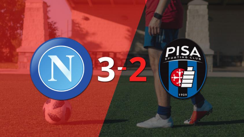 A puro gol, Napoli se quedó con la victoria frente a Pisa por 3 a 2