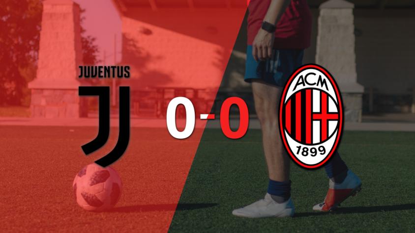 Sin muchas emociones, Juventus y Milan empataron 0-0