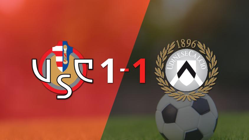 Cremonese resolvió su juego de la fecha 7 con un empate 1-1 frente a Udinese