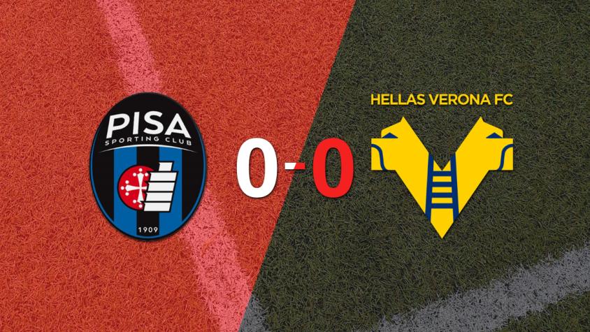 Pisa y Hellas Verona no se hicieron daño y empataron sin goles