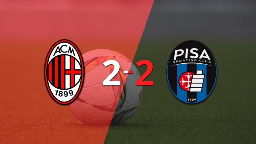 Zachary Athekame rescata a Milan con un gol agónico ante Pisa