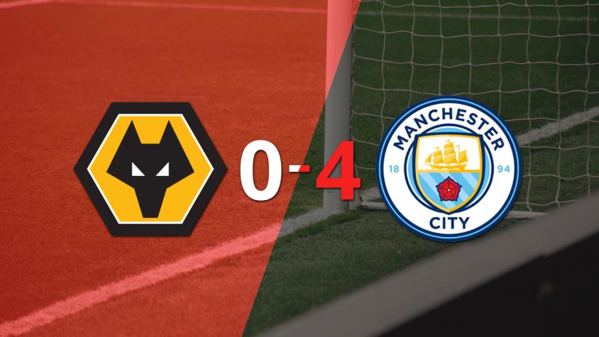 Manchester City golea 4-0 a Wolverhampton y Erling Haaland firma doblete