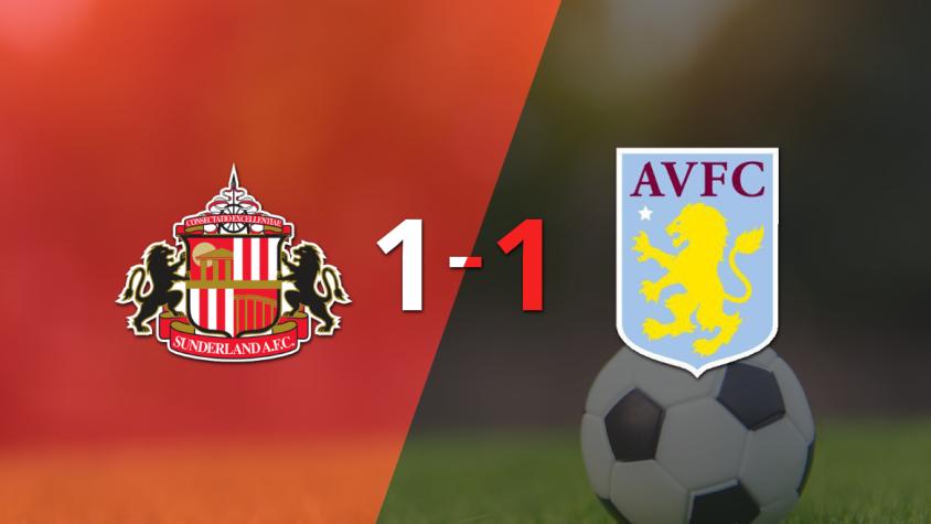 Sunderland resolvió su juego de la fecha 5 con un empate 1-1 frente a Aston Villa