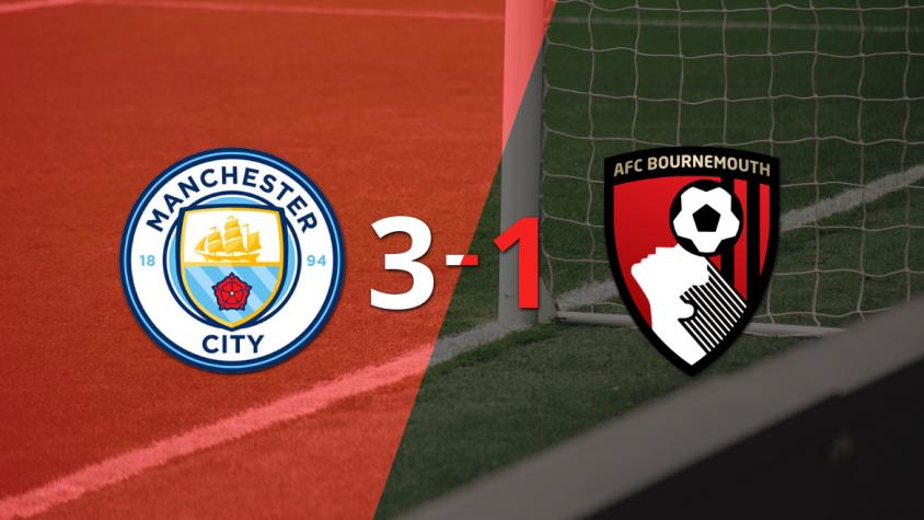 Manchester City gana 3-1 a Bournemouth con doblete de Erling Haaland