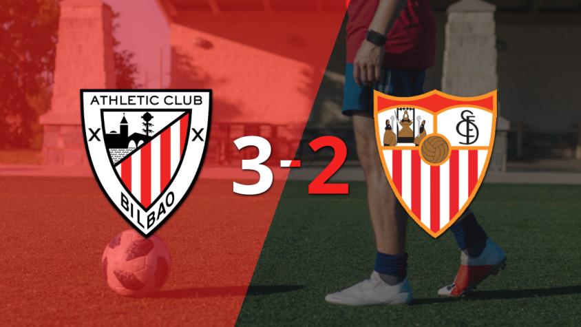 A puro gol, Athletic Bilbao se quedó con la victoria frente a Sevilla por 3 a 2