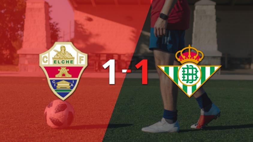 Betis empató 1-1 en su visita a Elche en la primera jornada
