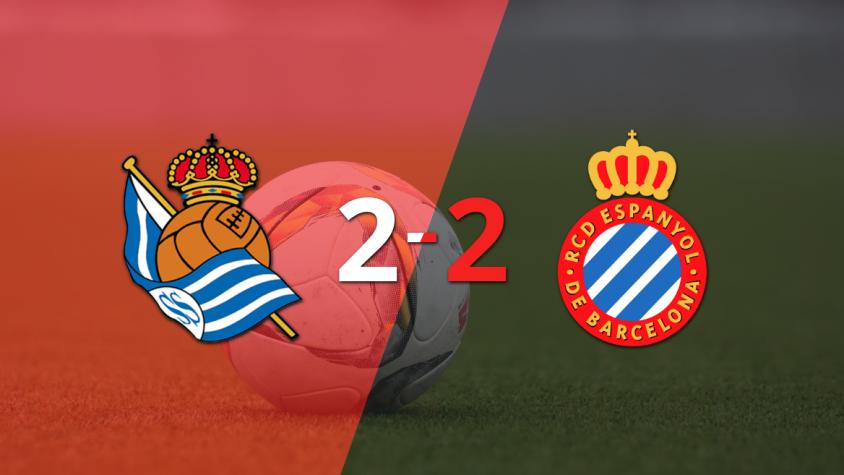 En un emocionante partido, Real Sociedad y Espanyol empataron 2-2