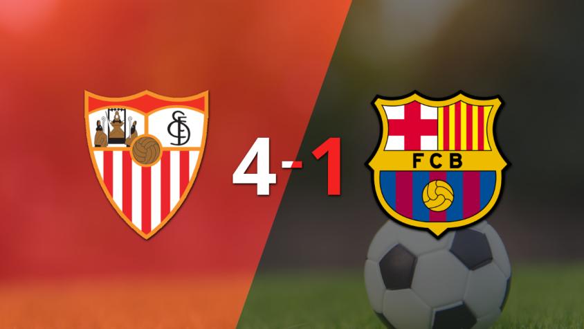 Sevilla le pasó por encima 4-1 a Barcelona