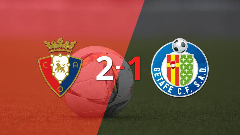 Osasuna se impone con remontada 2-1 sobre Getafe, tras un gol agónico