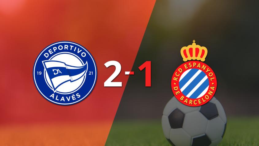 Con la mínima diferencia, Alavés venció a Espanyol por 2 a 1