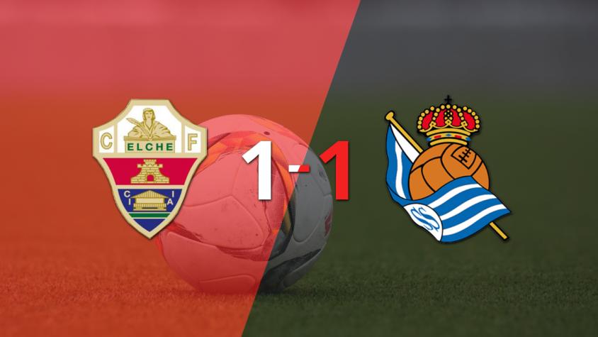 Real Sociedad rescató un empate agónico frente a Elche