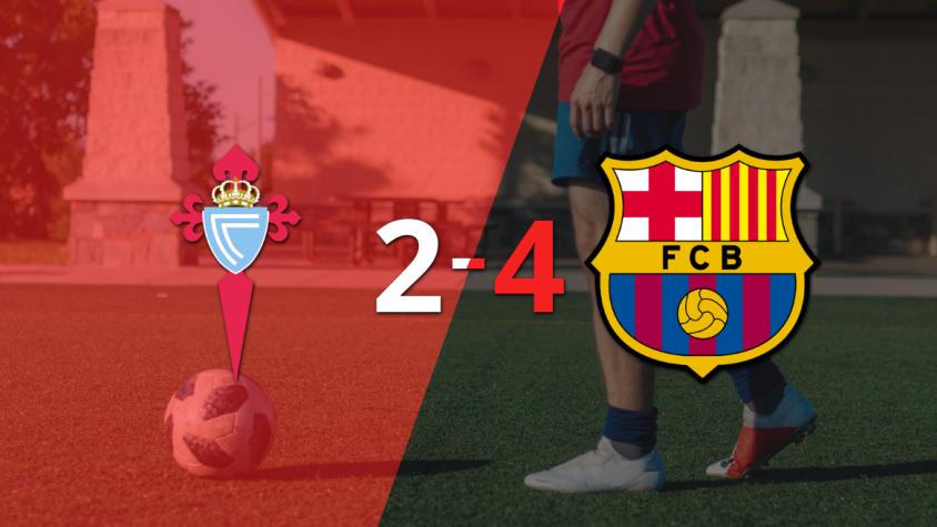 Hat-trick de Robert Lewandowski guía triunfo 4-2 de Barcelona ante Celta