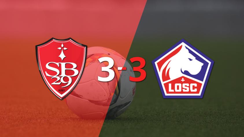 Doblete de Kamory Doumbia en el empate a 3 entre Stade Brestois y Lille
