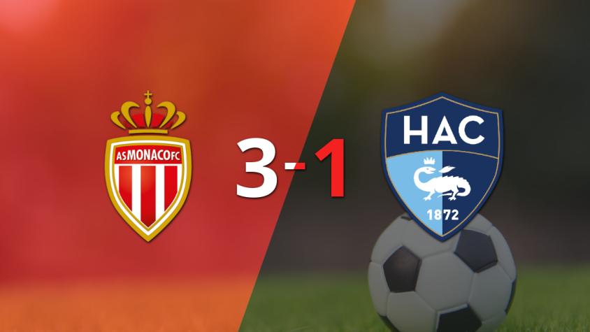 Le Havre AC fue derrotado por Mónaco con un marcador de 3-1 