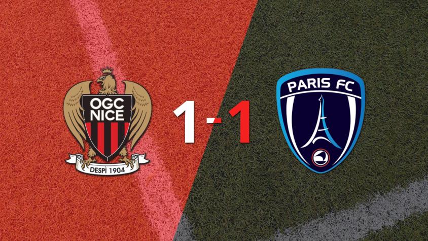 Sobre el final, Jean-Philippe Krasso marcó el gol del empate entre Paris FC y Nice