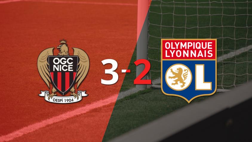 Olympique Lyon cayó ante Nice con todo, a pesar del doblete de Pavel Sulc