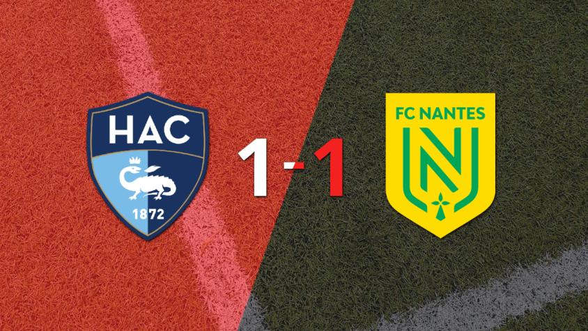Sobre el final, Gautier Lloris marcó el gol del empate entre Le Havre AC y Nantes
