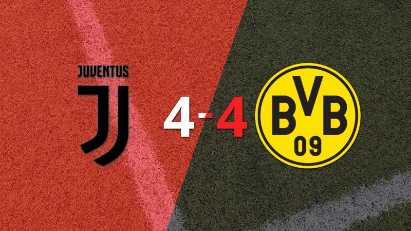 Dusan Vlahovic firma un doblete en el empate en 4 entre Juventus y Borussia Dortmund