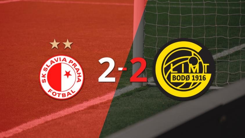 Con doblete de Youssoupha Mbodji, Slavia Praga sacó el empate ante FK Bodo/Glimt