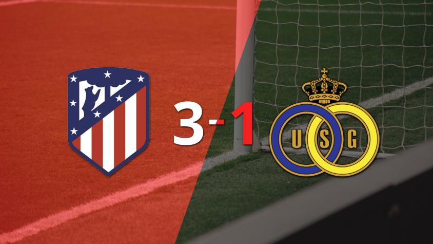 Con muchos goles, Atlético de Madrid derrotó 3-1 a U. Saint-Gilloise
