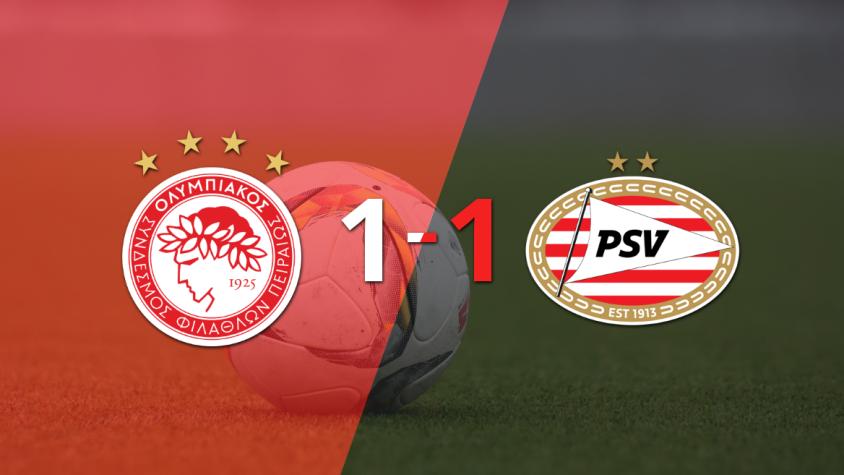 PSV rescató un empate agónico frente a Olympiacos