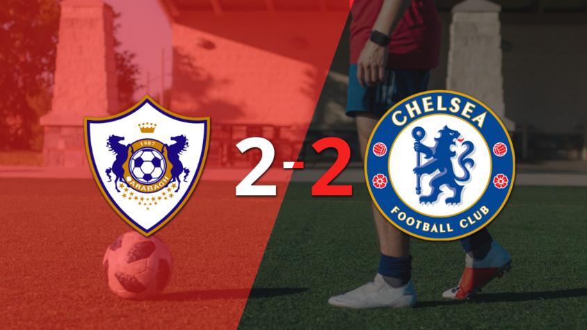 Chelsea sacó un punto luego de empatar a 2 goles con Qarabag