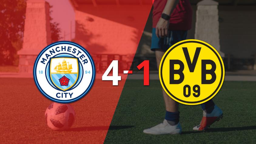 Con doblete de Phil Foden, Manchester City liquidó 4-1 a Borussia Dortmund