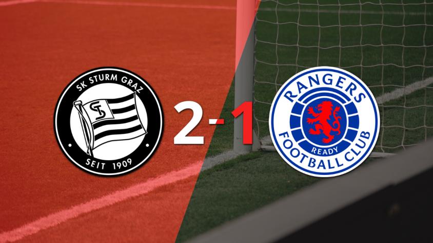 Sturm Graz logró una victoria como anfitrión por 2 a 1 frente a Rangers