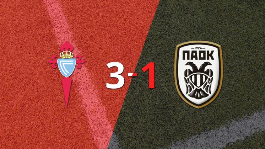 Celta le dio vuelta el partido a PAOK con un 3-1